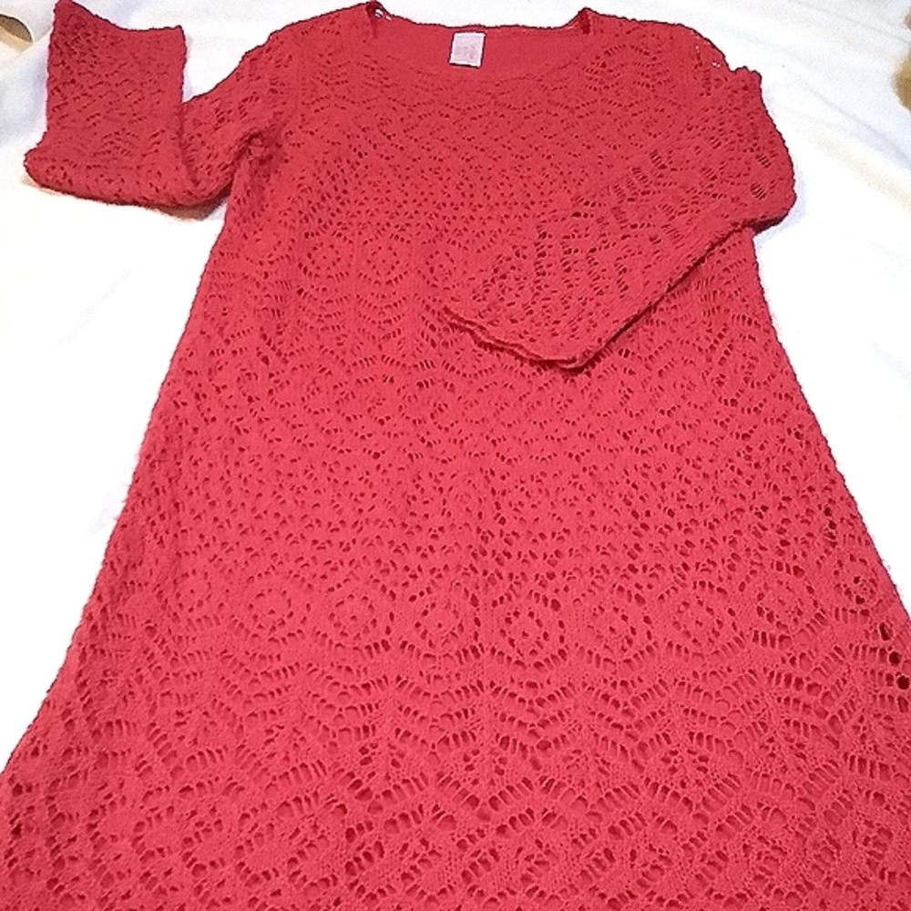 Cat&Jack Lace Knit Long Sleeve Dress Size 14/16